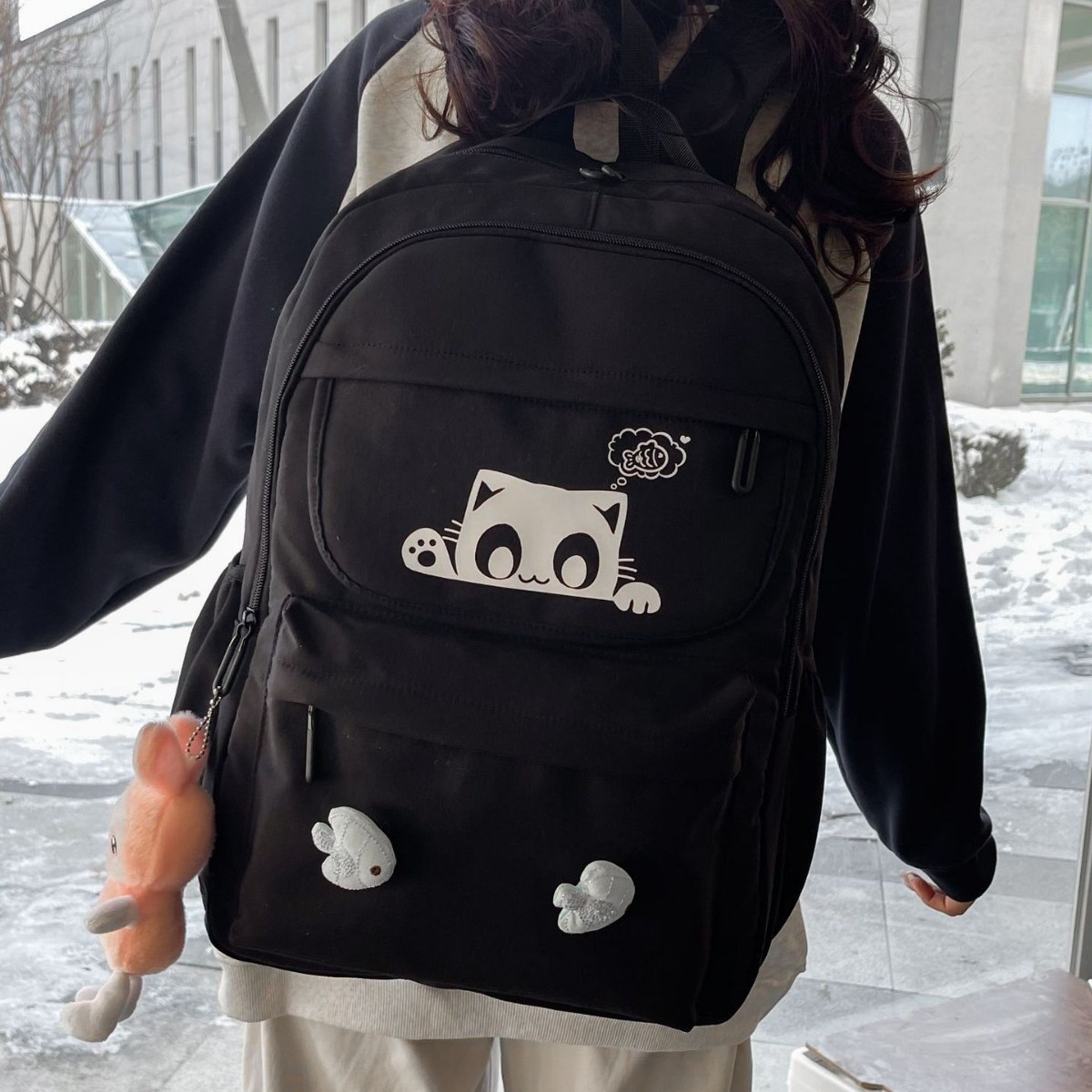Korean Style Junior and High School Student Backpack Female College Style Lightweight High-End School Bag Cute Versatile Large Capacity Backpack