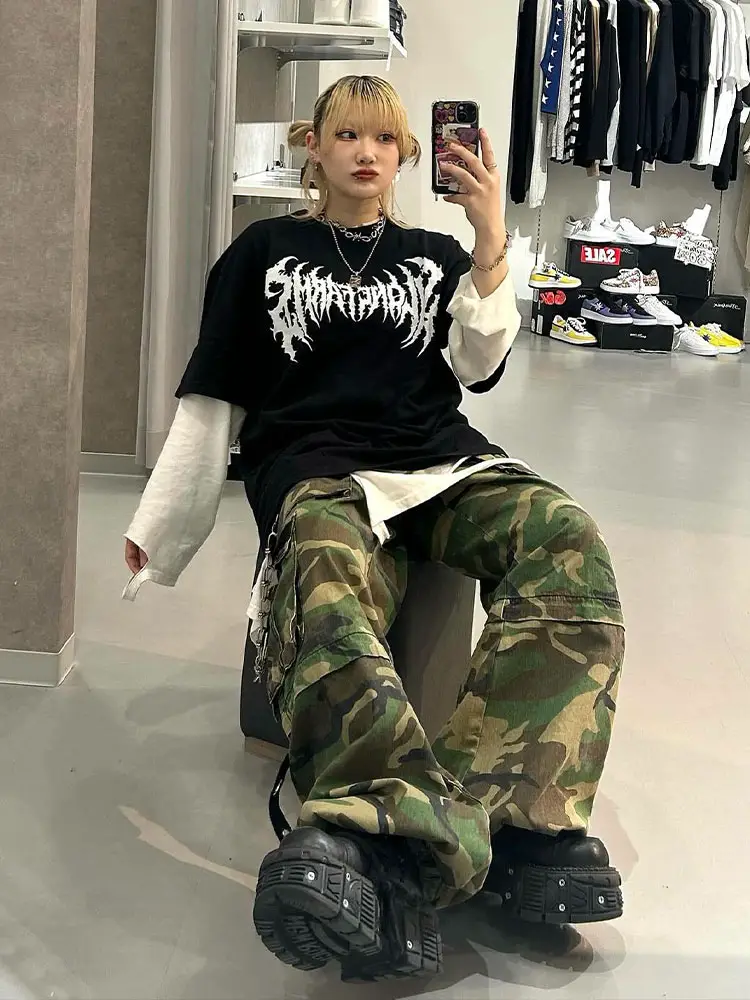 24SS vlonecamp American short-sleeved men and women big V Fujiwara Hiroshi co-branded high street loose couple summer T-shirt