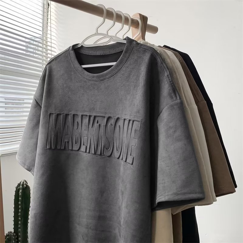 Summer American retro ins fashion brand casual loose short sleeve youth popular all-match round neck half sleeve clothes