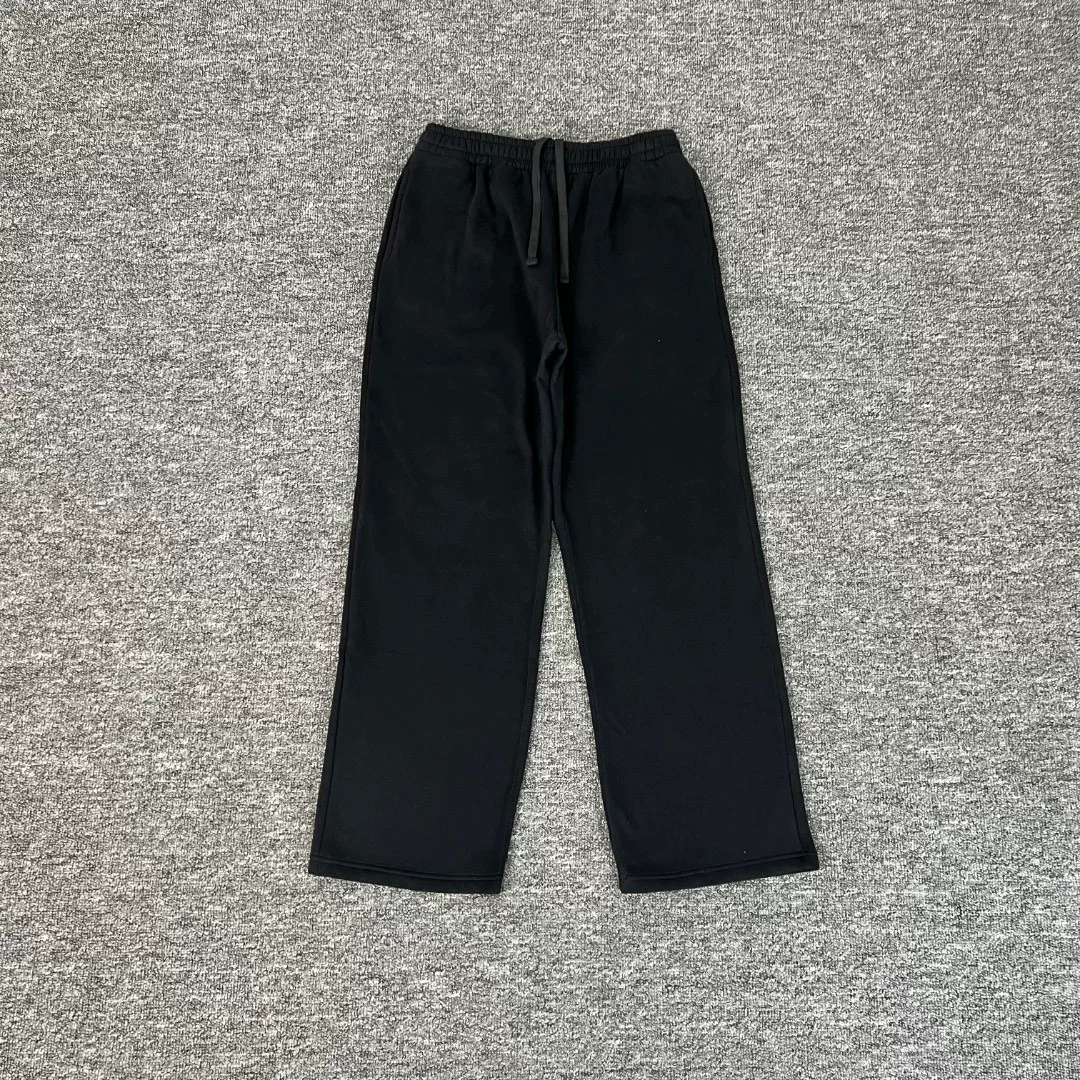 25ss new autumn Akimbo tracksuit with fleece sanitary pants, men's and women's loose straight leg pants, trendy brand versatile