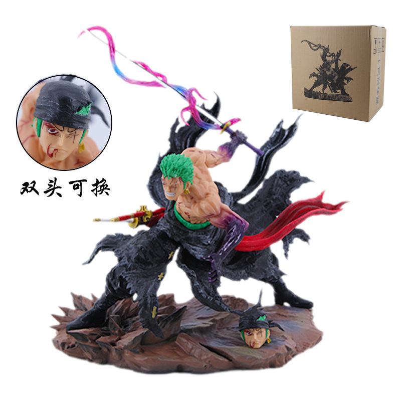 One Piece IUbreak Series Elegant Solon Ornaments GK One Knife Flow Solon Hand-held Double-headed Carving Model Animation