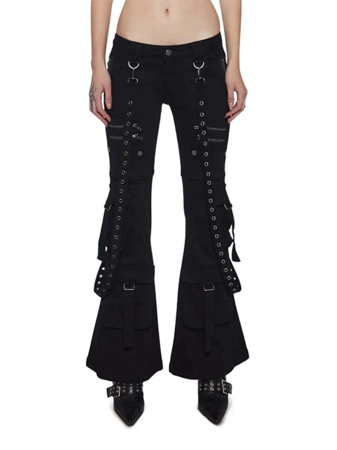 Dollskill Retro Blue Black Purple Brown Fashion God Pants Sexy Y2K silm Horn Denim pants