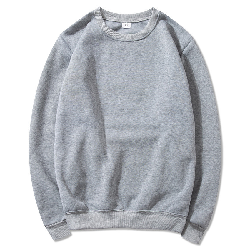 Factory batch luminous version garden collar sweater white version crew neck sweater men's and women's autumn and winter fleece-lined sweater support logo printing