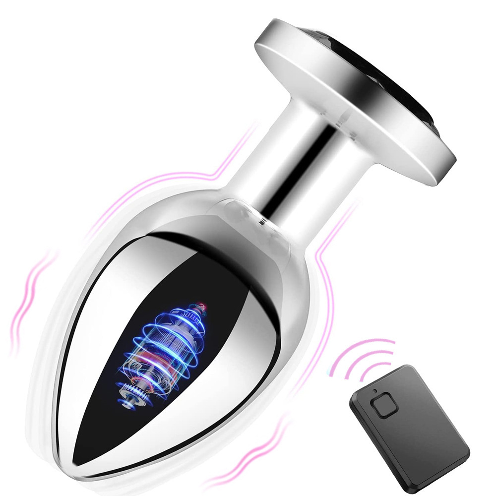New Metal Anal Plug Wireless Remote Control 10-Frequency Vibrating Anal Plug for Men and Women to Share Masturbate and Fun Adult Products Wholesale