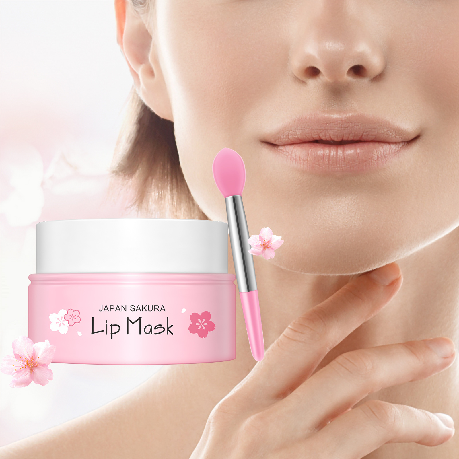 Laikou Sakura Lip Mask 8g Elastic Lip Moisturizing and Moisturizing Lip Care Cross-Border Supply
