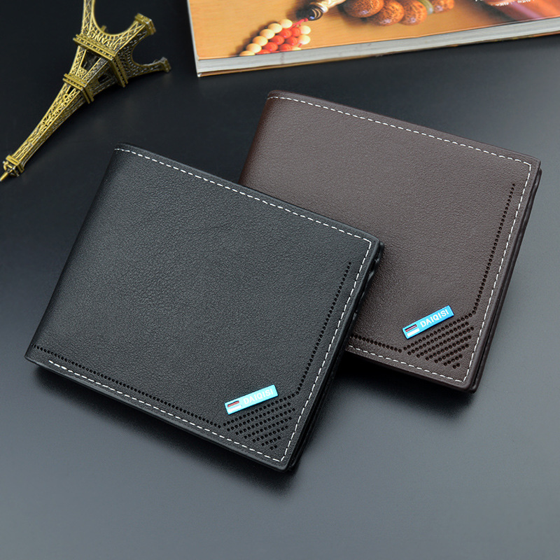 New Men's Wallet Short Wallet Men's Youth Fashion Thin Multi-Card Large Capacity Horizontal Business Soft Wallet