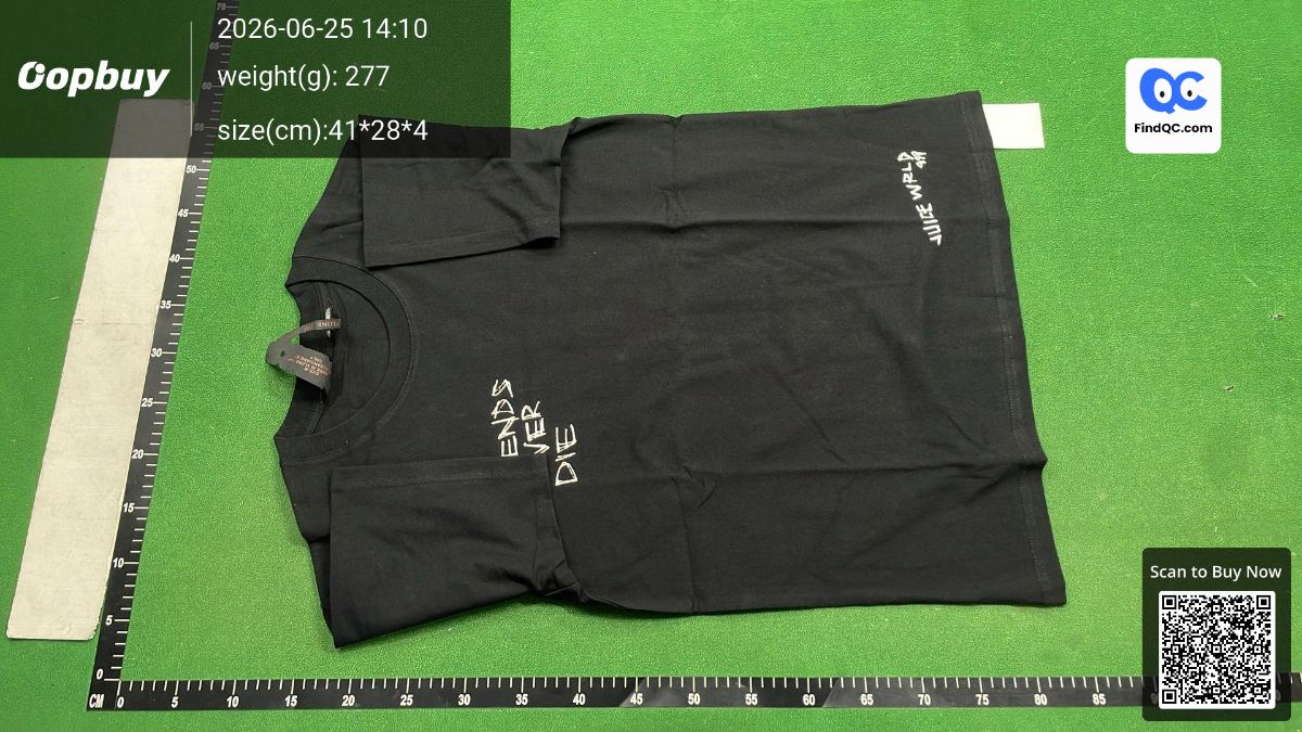American High Street Juice Wrld Collaboration Big-Name Character Print High Street Hip-Hop Unisex Loose Short-Sleeve T-Shirt QC
