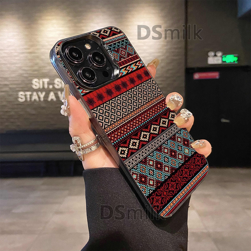 Cross-border Retro Totem iPhone16Pro Phone Case 16E/15 Laser Case 14 Apple 12 Drop-resistant 11XsM