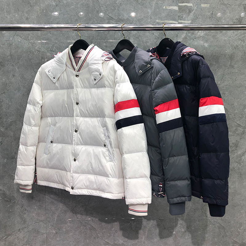 Dongguan brand factory direct sales TB down jacket white duck down men's winter lightweight thickened short men's and women's same coat