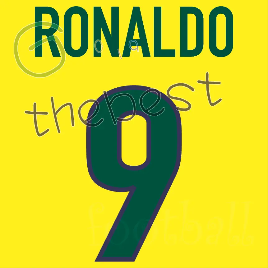 「D」Brazil National Team Jersey 1998 Star Number Lettering Match Small Lettering Heat Transfer Printing Logo Customization