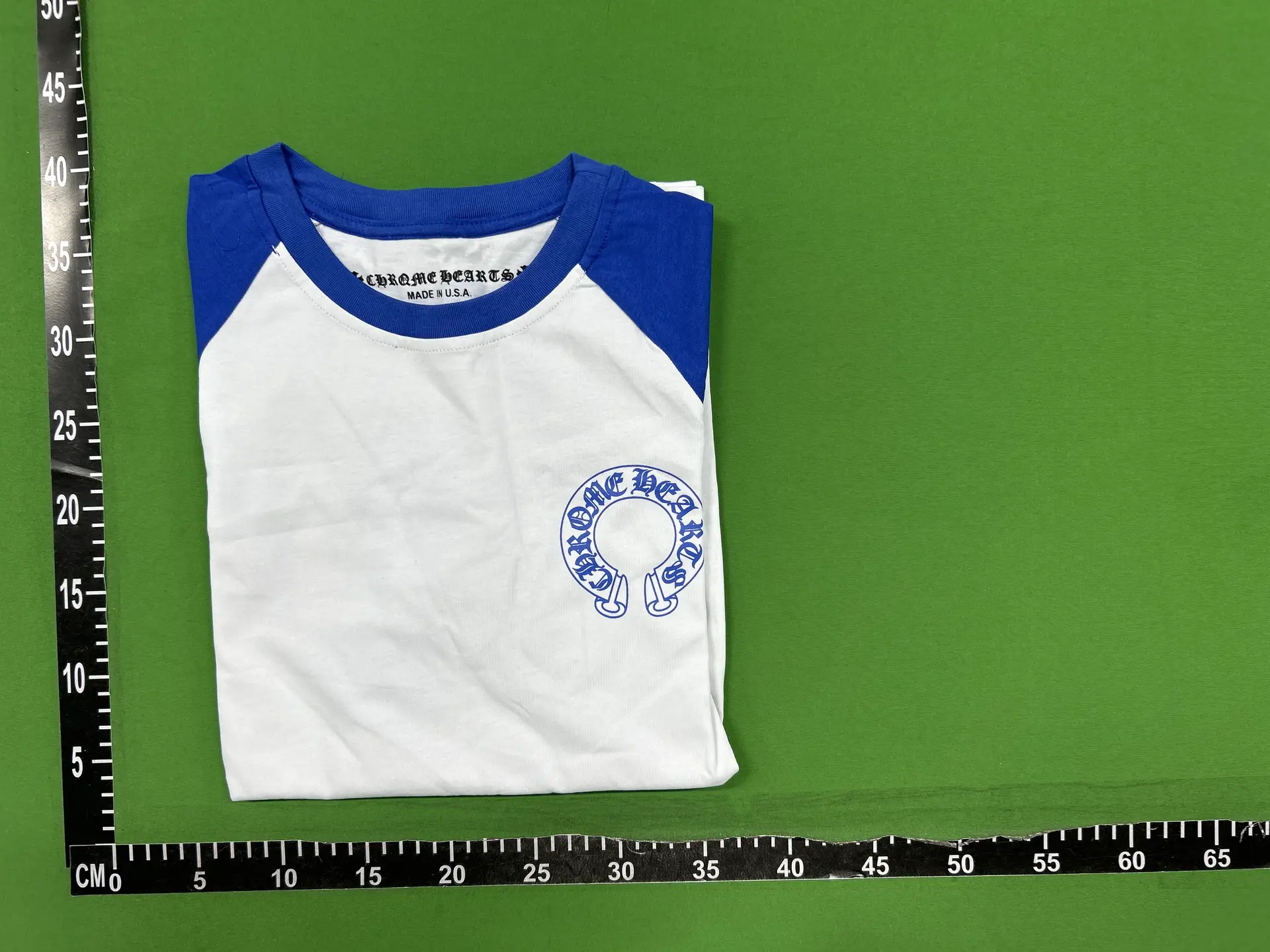 Chrome Hearts Raglan T-Shirt White Blue