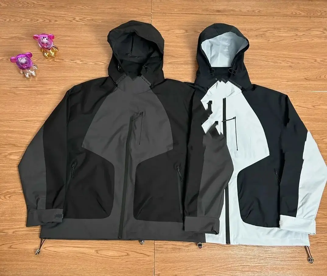 Splicing color blocking functional zipper jacket