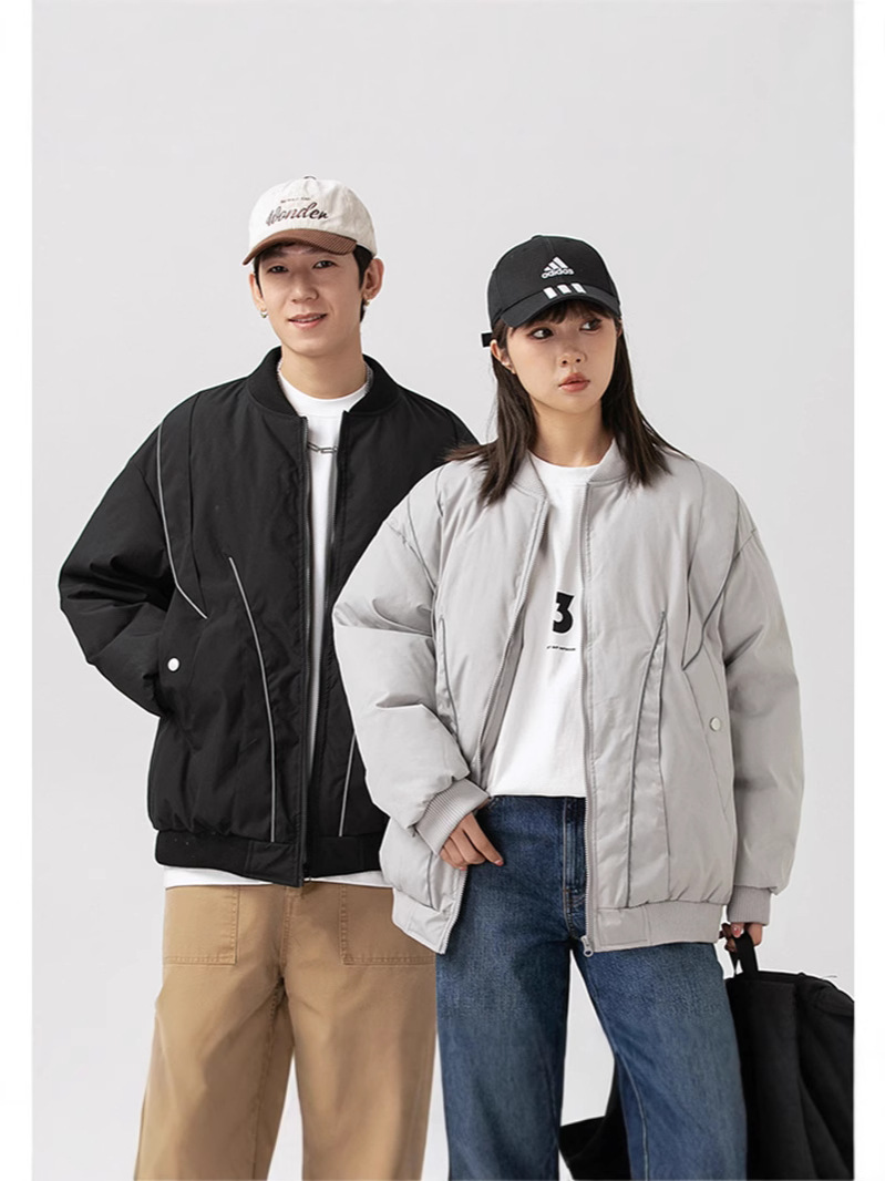 American Style High Street Jacket Men's Spring and Autumn New High Design Sense Aviator Jacket Trendy Brand All-match Cotton-padded Coat Baseball Suit