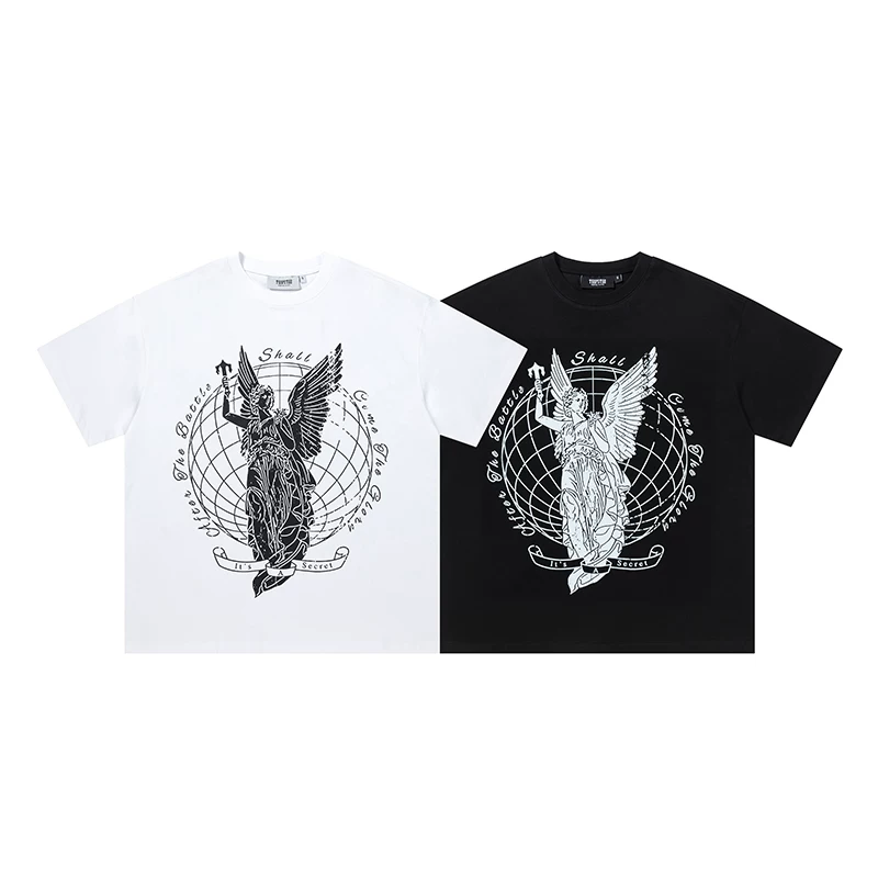 Statue of Liberty lettering print short sleeves