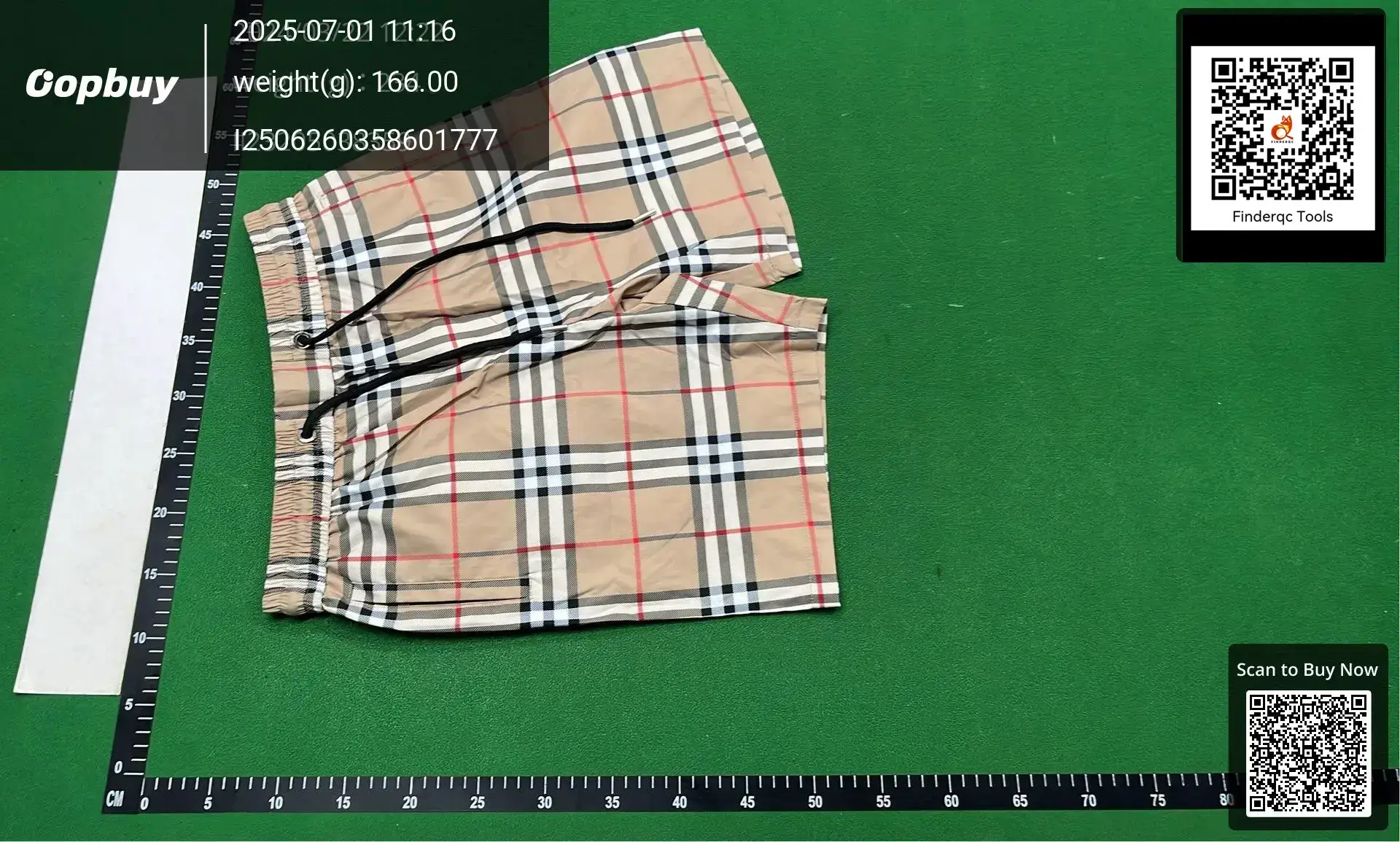 Burberry Check Shorts Beige