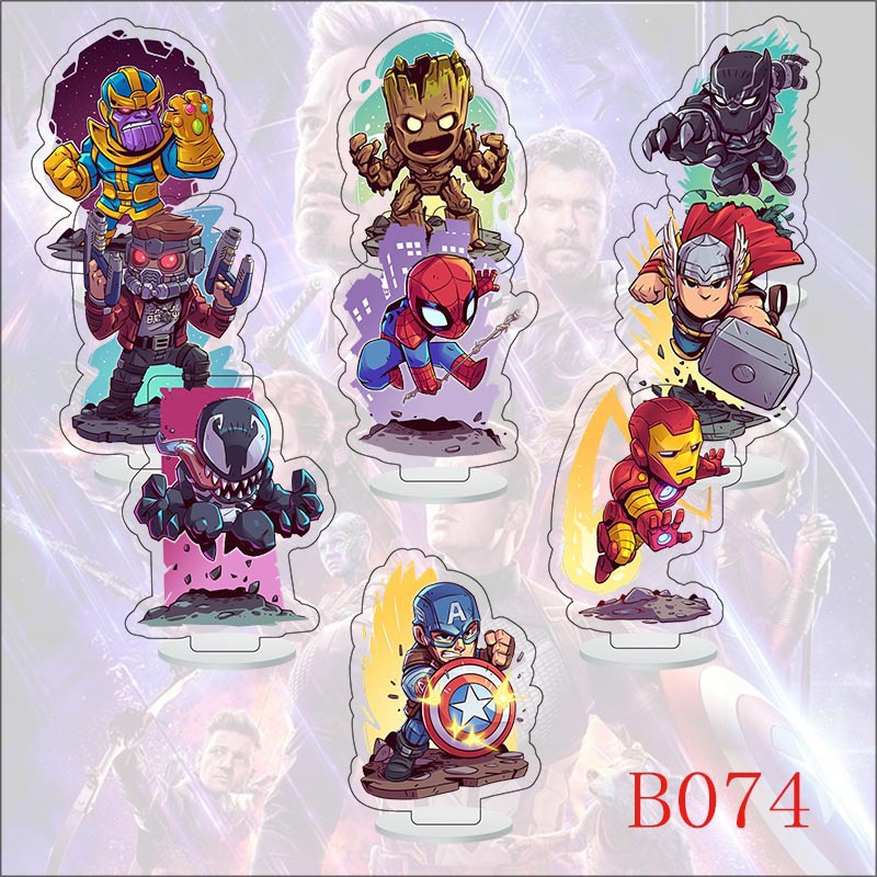 Avengers DC Marvel keychain tree man Captain Marvel Star Wars small standing acrylic