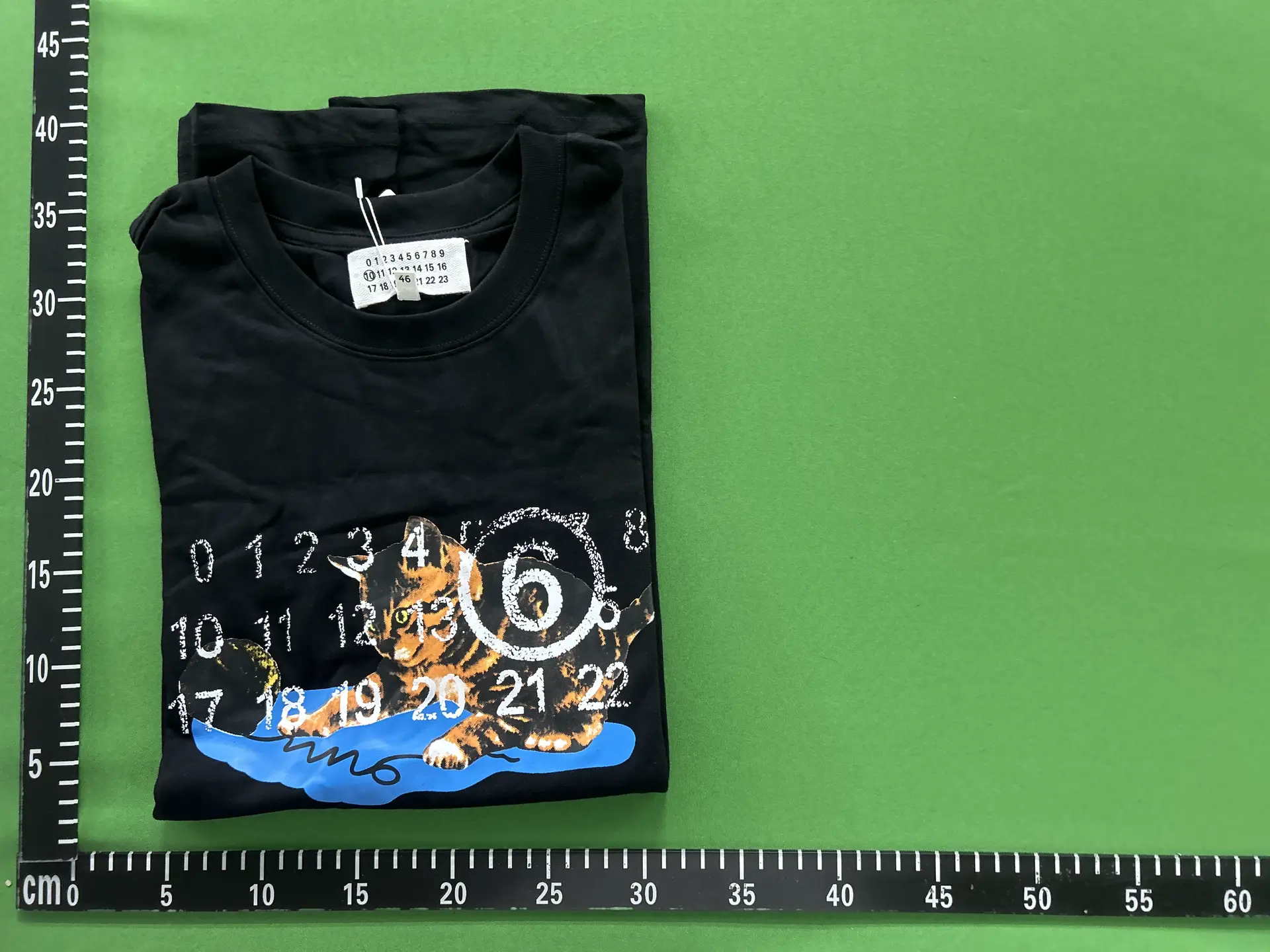 Maison Margiela Black Cat Print T-Shirt
