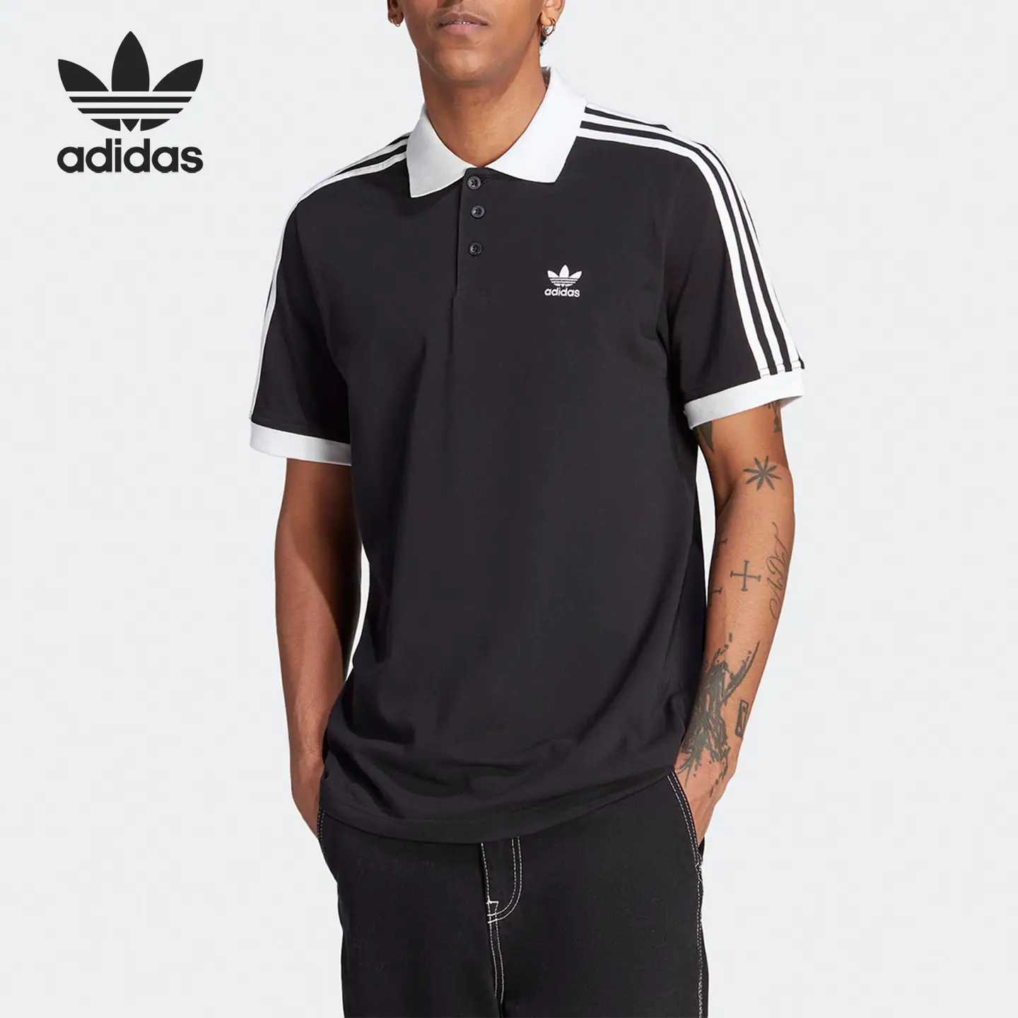 Adidas/Adidas Genuine 3-Stripe Polo Men's Sports Short-Sleeved Polo Shirt Il2501