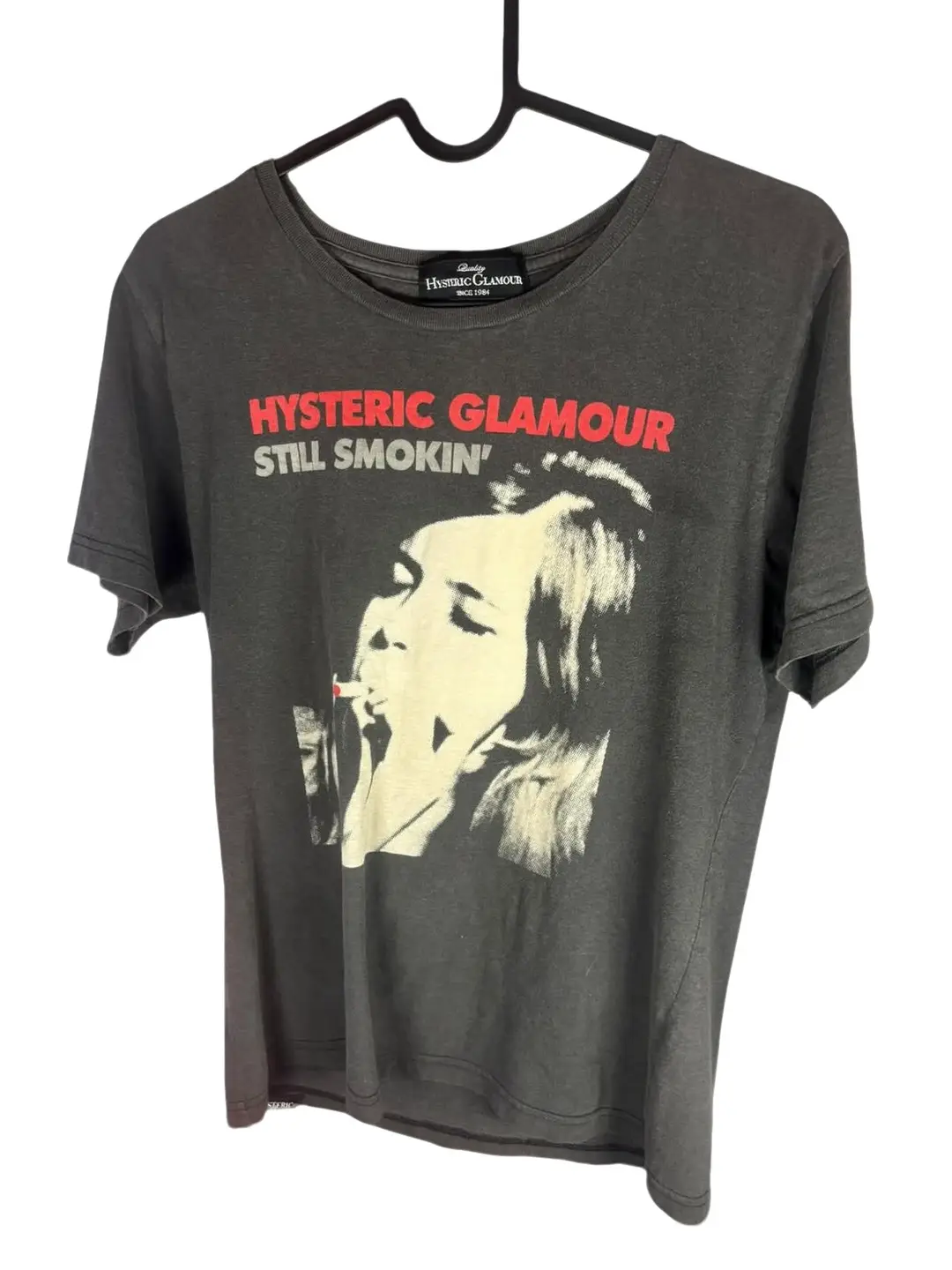 Hysteric Glamour Visual Style Rare Smoking Girl Print Short Sleeve T-Shirt