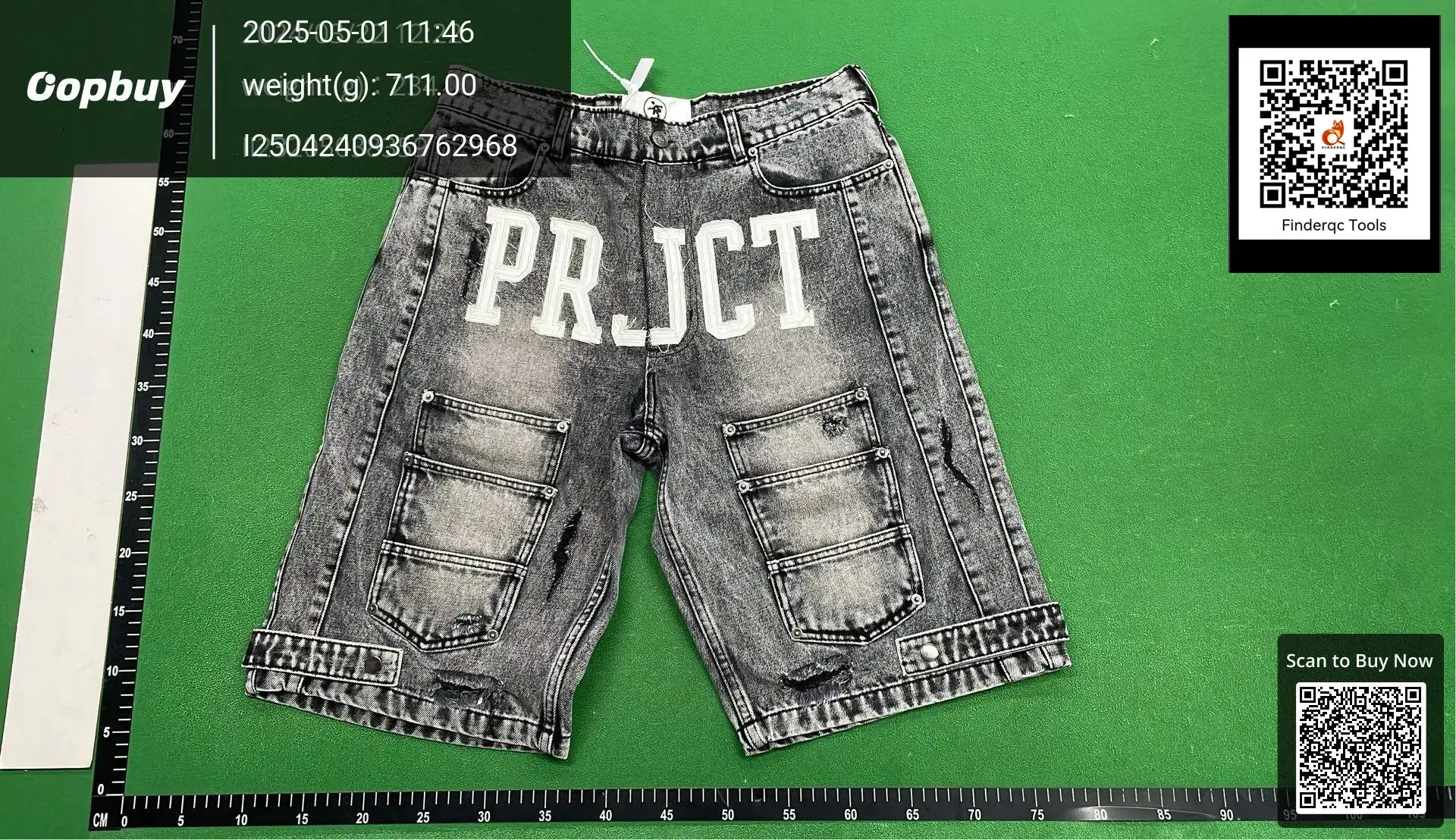 Project Capri Emergency Jeans Letter Embroidered Casual Denim Shorts