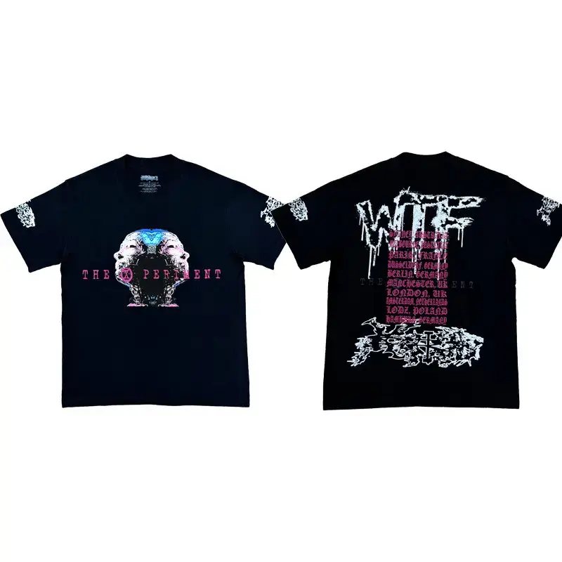Ken Carson Tour Merch T-Shirt Limited Edition Skull Print Short-Sleeved T-Shirt for the Venue