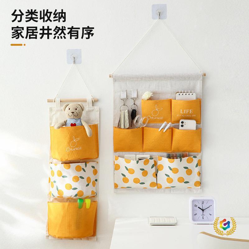 ☽ Wall-Mounted Storage Bag Hanging Bag Wall Hanging Type Door Wall Storage Rack Organizer Wall Hanging Bag Small Cloth Bag Dormitory Room