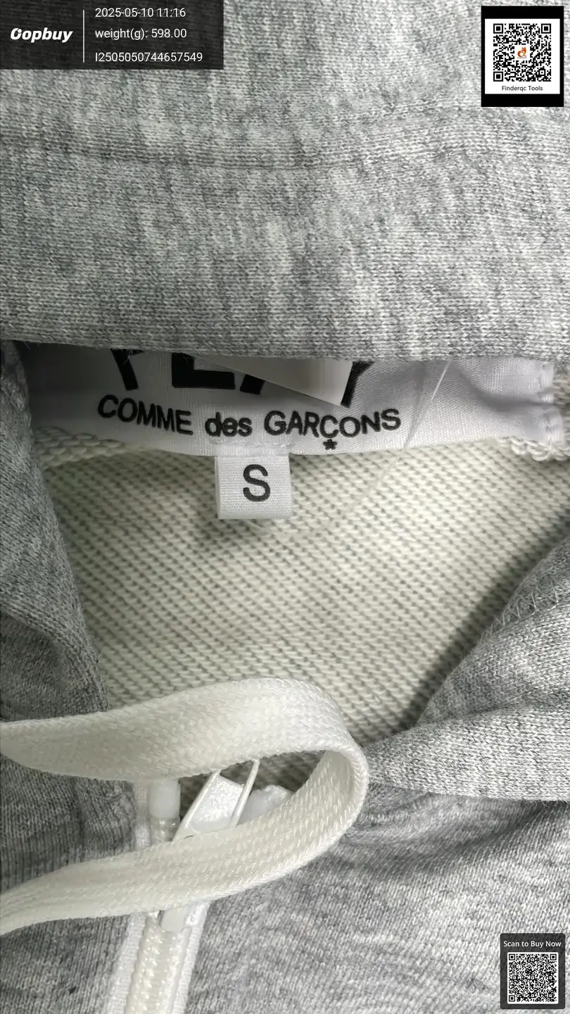 Comme des Garcons Play Grey Hoodie