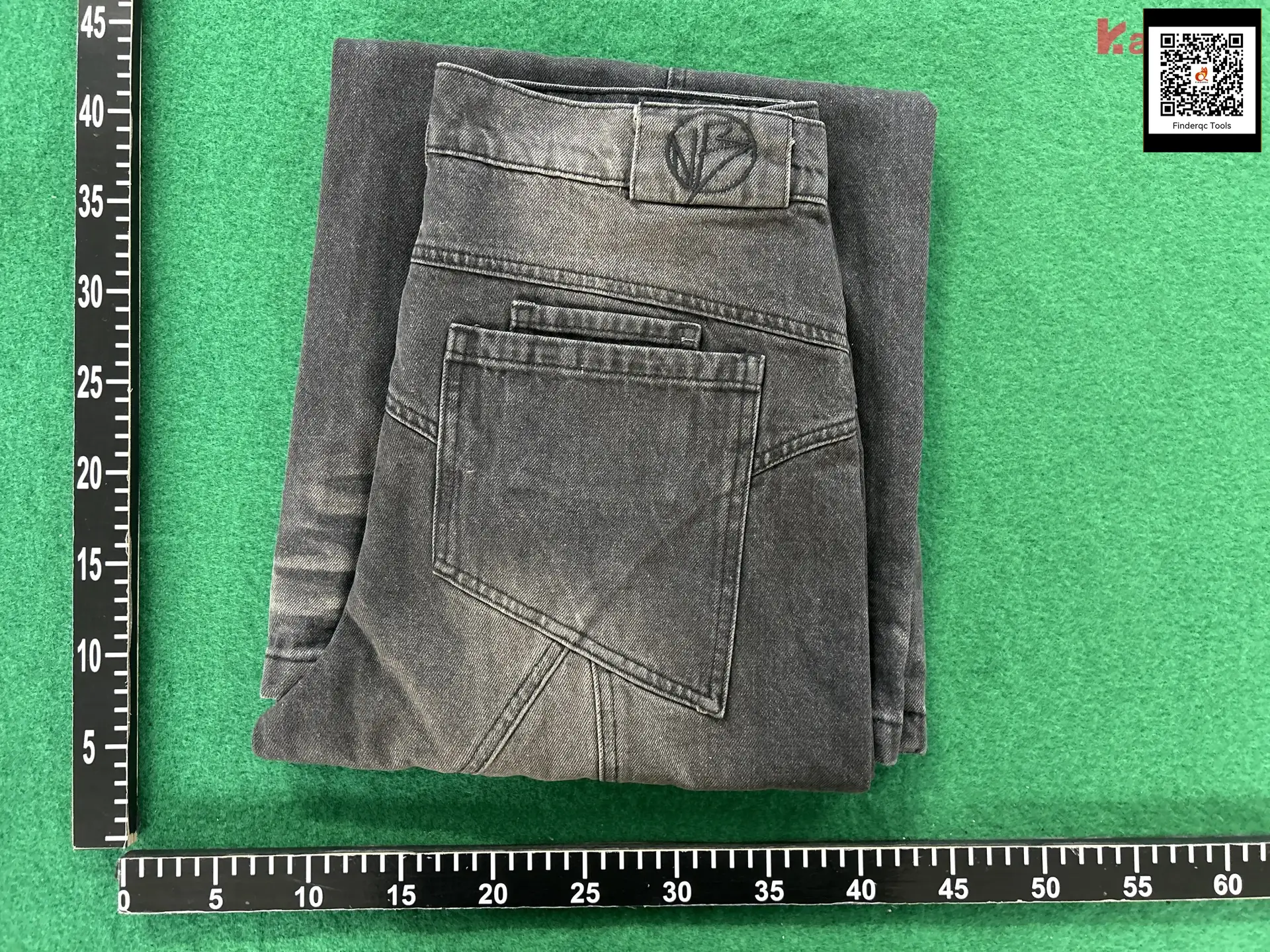 No/Faith Studios Faded Dune Effect Distressed Denim high waist Loose Straight-leg Micro-Flared Denim pants