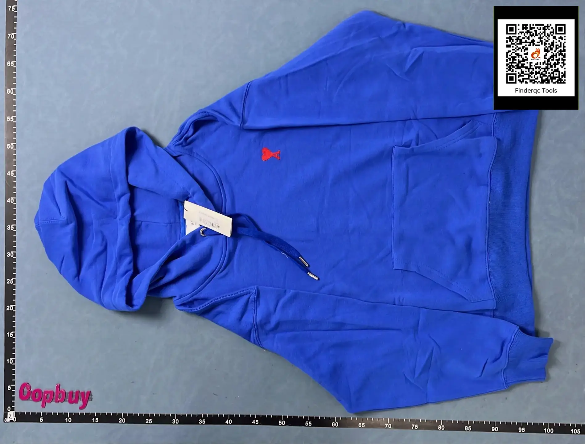 Ami Paris Sweatshirt Hoody Red Small Heart Blue