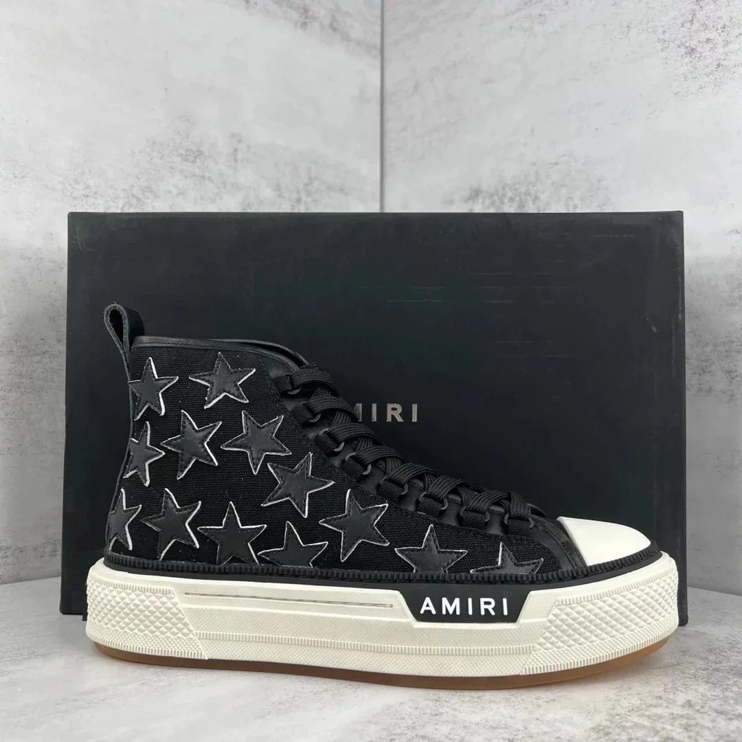 AMIRI Starry Canvas High Top Sneakers