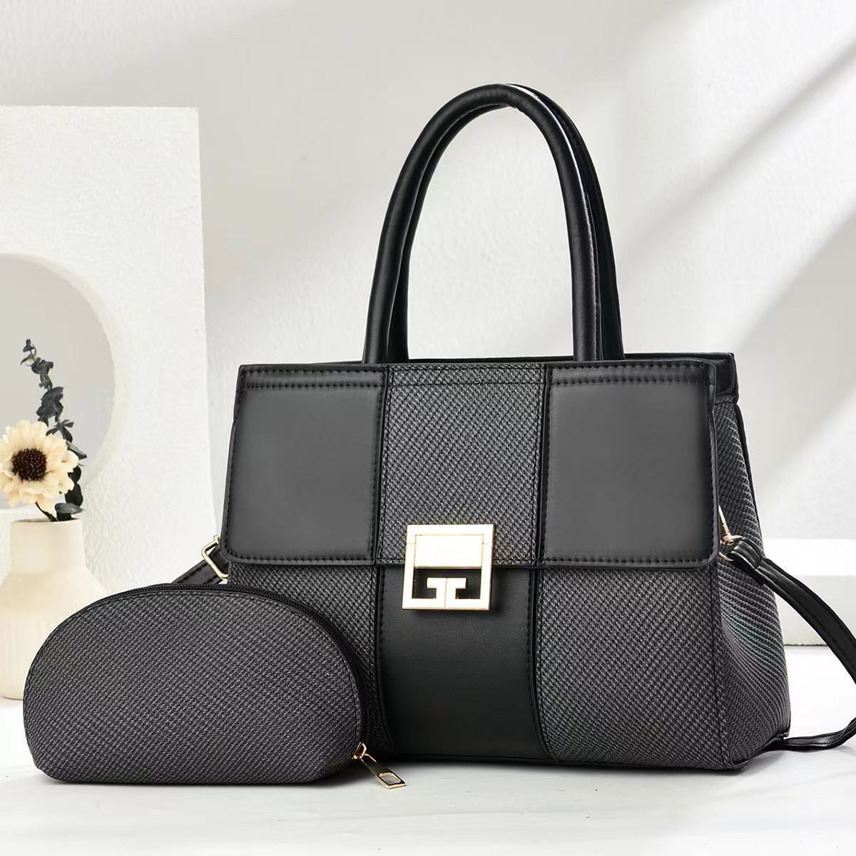 Two-Piece Set of Mother-In-Law Bags, Large-Capacity Fashionable Crocodile Handbags, Atmospheric Single-Shoulder Cross-Body Bags, Cross-Border Bags