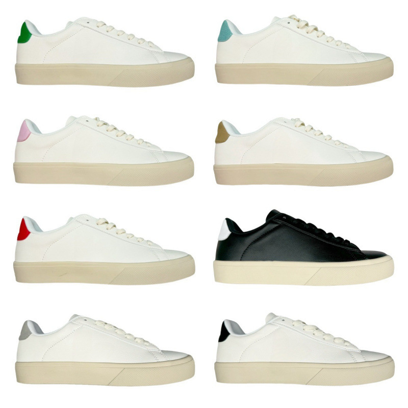 Putian wholesale leather V-shaped small white shoes for men and women low lace-up leather shoes for lovers casual sneaker