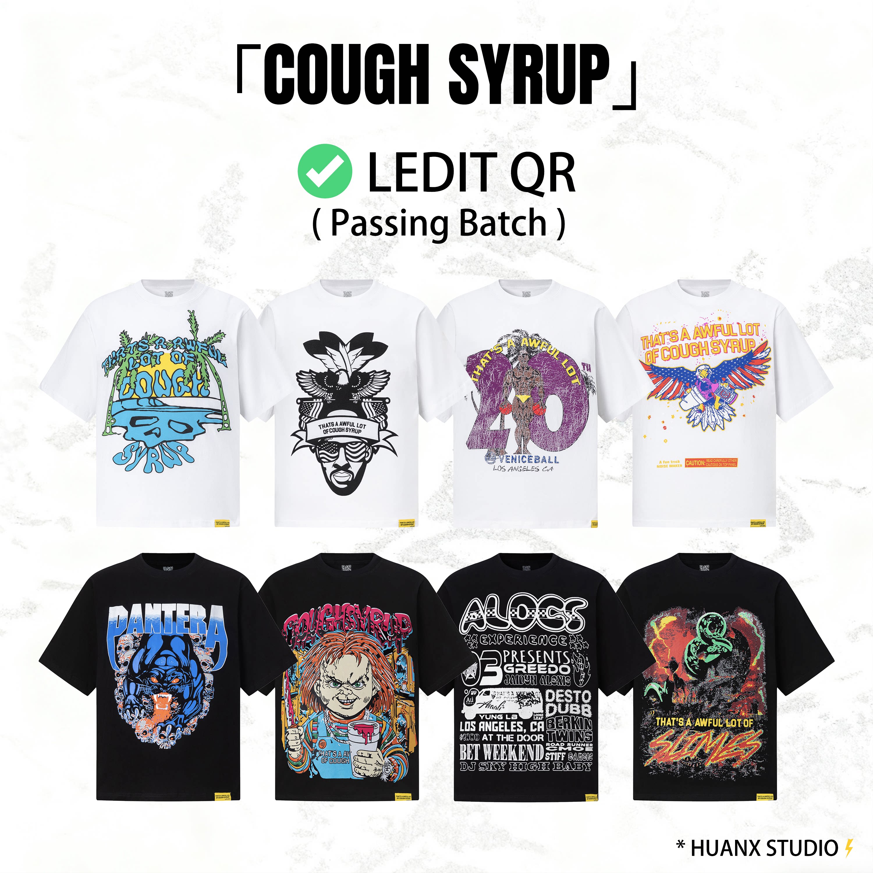 Cough Syrup Print Tee Shirt「Letter Print Short Sleeve T-Shirt」