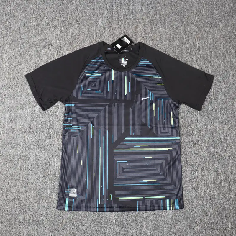 Brand in stock American Sports Quick-drying Clothes Short-sleeved T-shirt Men's Summer Elastic Loose Fitness Running Casual Top