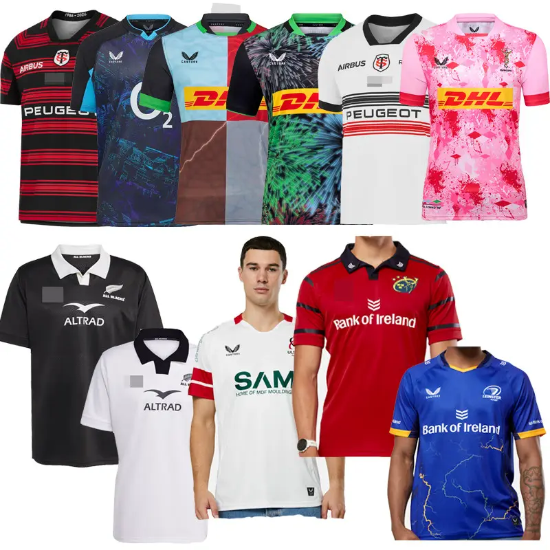 25-26 New Zealand All Black Muenster City Tulus England Clown Short sleeved Rugby Jacket All Black