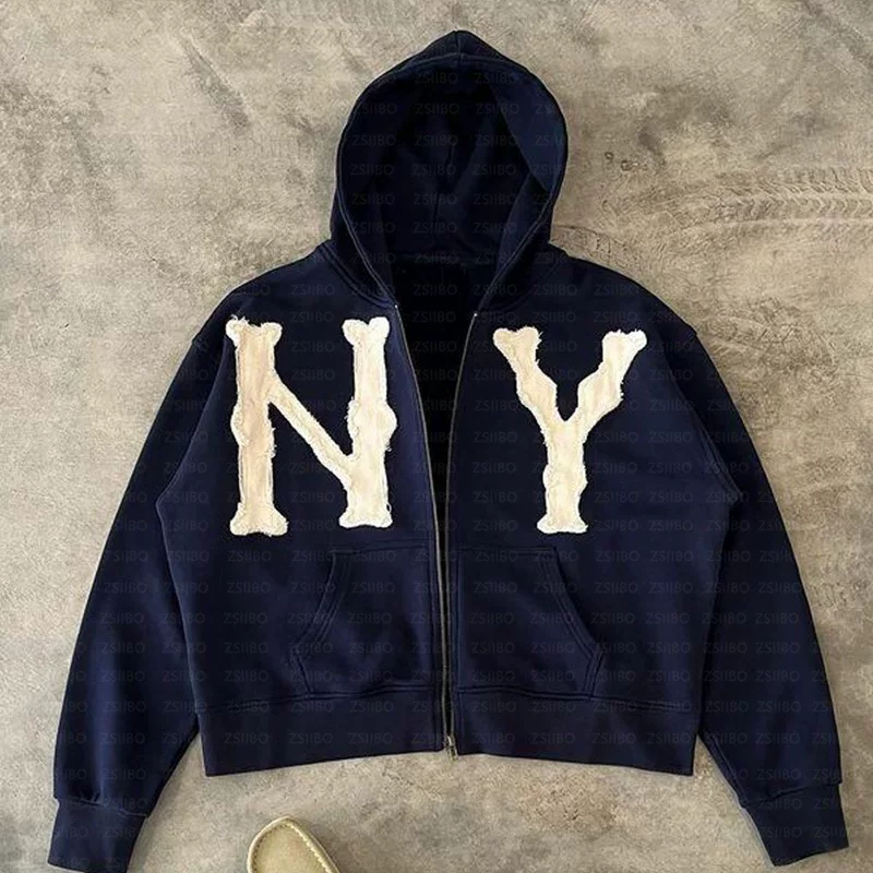European and American ndy Brand Fashion Jacket Letter Embroi