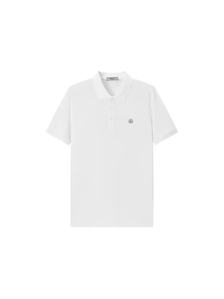Dillo Diluo 25 New Men's Clothing in Early Spring Classy Casual Metal Decorative Honeycomb Cloth Polo Shirt for Men