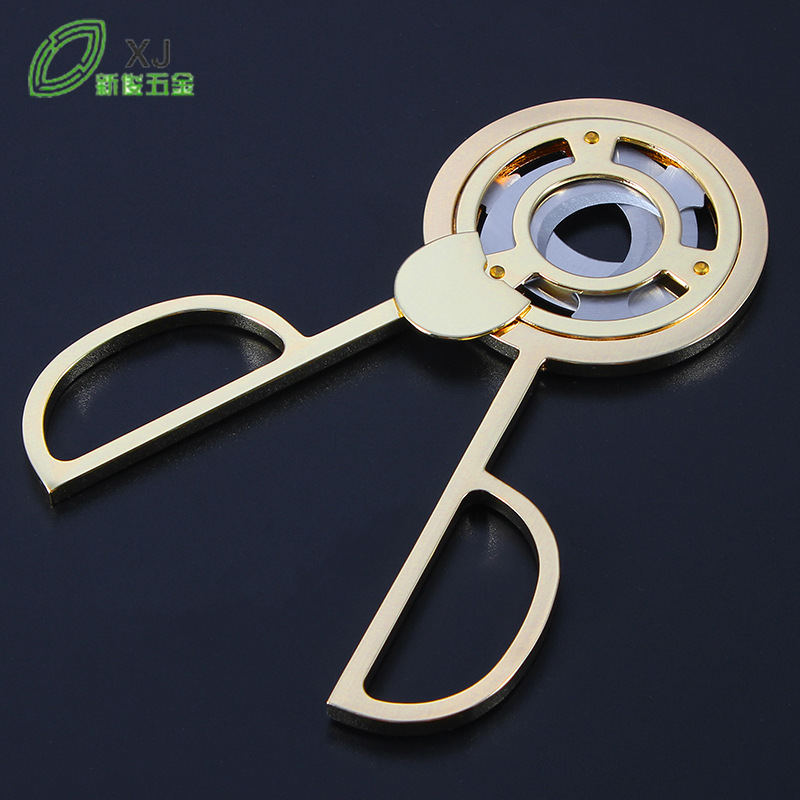 Factory Wholesale Simple Cigar Scissors Stainless Steel Gold Windmill Cigar Scissors