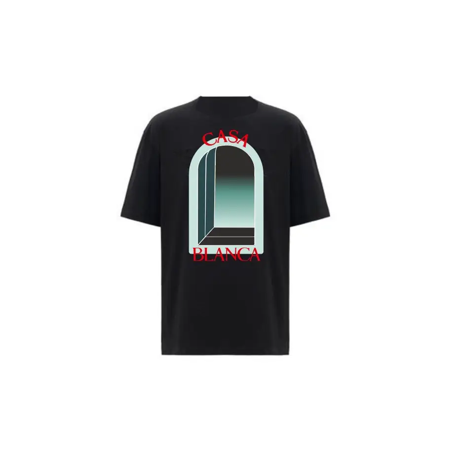 Casabulca 26S ice blue fantasy door fashion brand niche short sleeved high street loose casual t-shirts for men and women