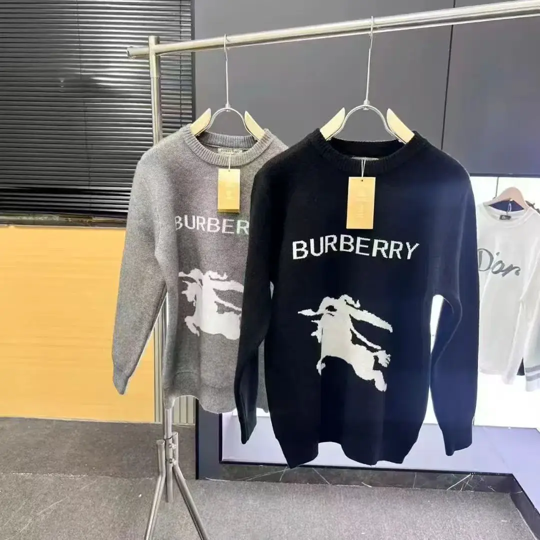 Burberry Knit Sweater Grey Black