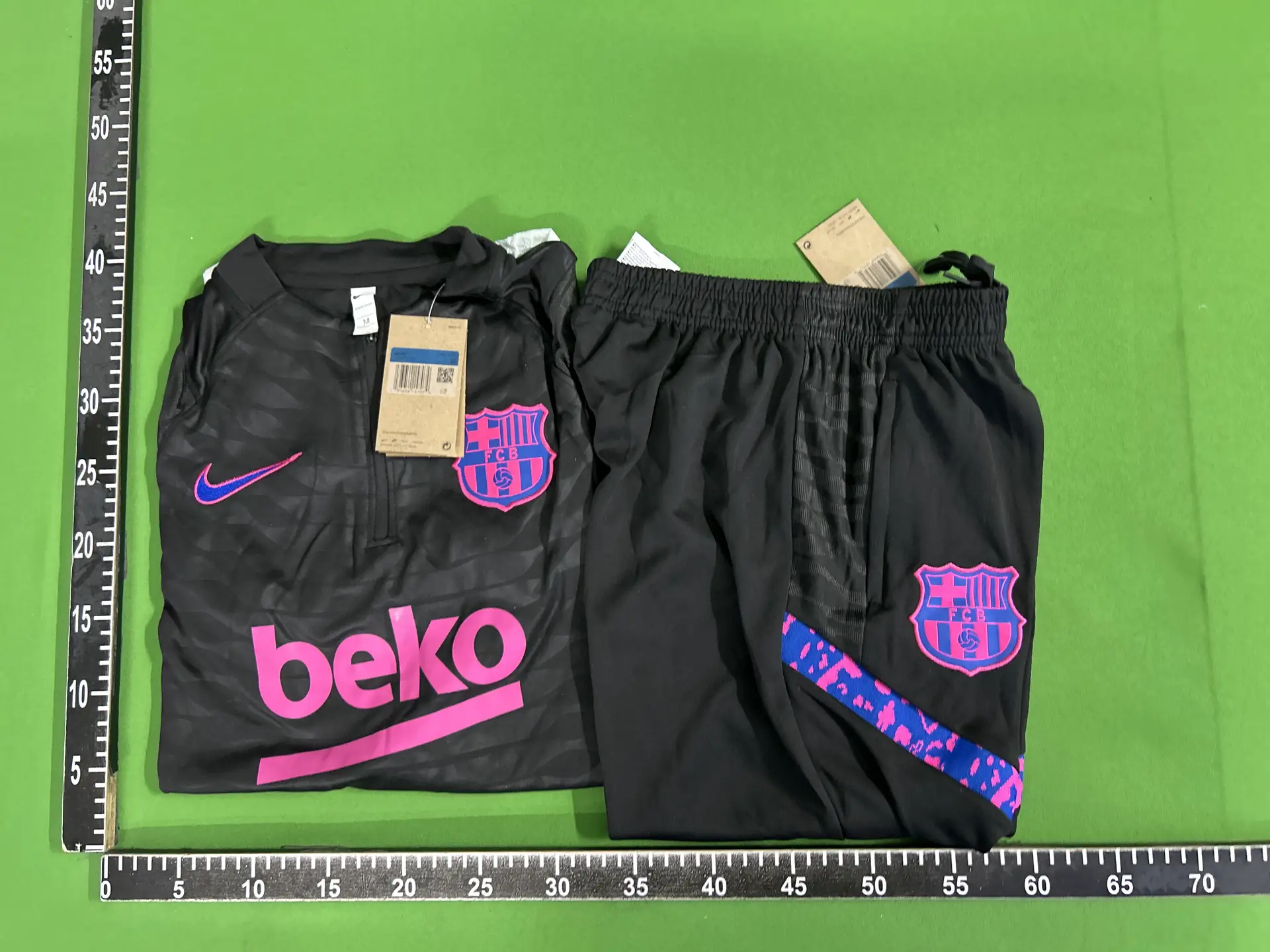 25-26 Barcelona Fcb Training Uniform Autumn and Winter Quick-Drying Half-Zip Long-Sleeved Adult Kidsren's Boys' Football Uniform Jersey