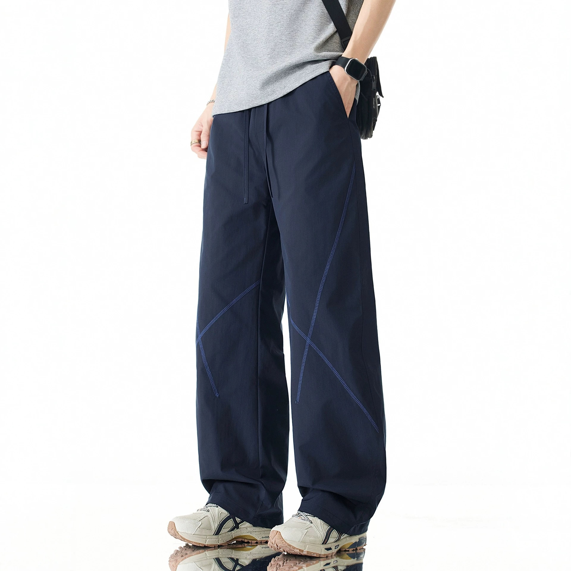 Diyu Shenlong Ice Silk Casual Pants for Men, Summer Thin Workwear, New Outdoor Sports Loose Straight-Leg Trousers