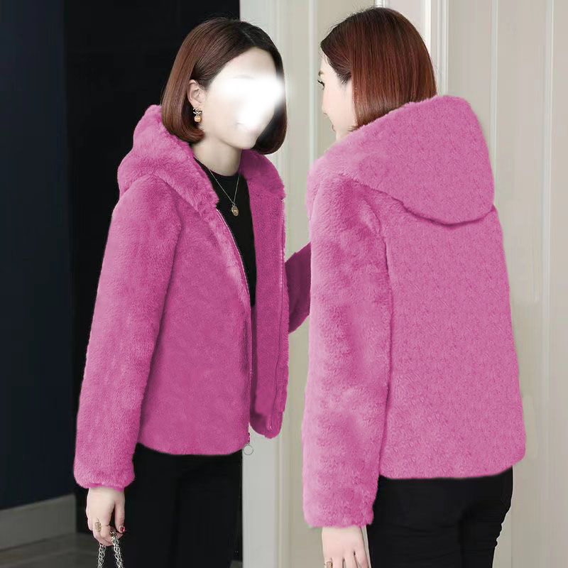 2024 Autumn/Winter Plus Size Women's Double-Sided Fleece Sweatshirt with Extra Fleece and Thickened Polar Fleece Jacket for Women