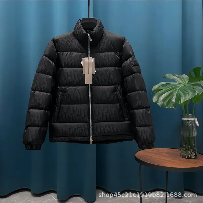 The correct version of the tide brand D home 24 autumn and winter new windproof warm full printed dark flower logo down jacket for men and women