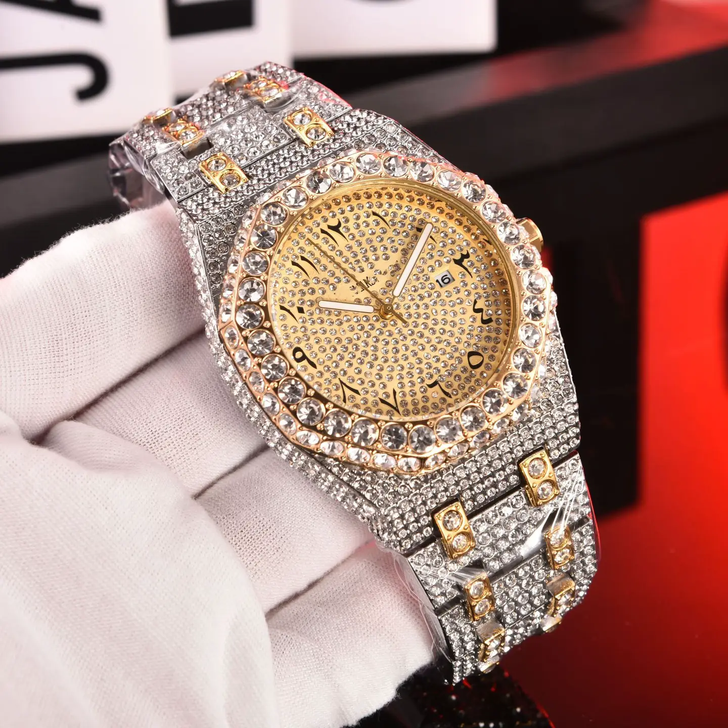 2025 new foreign trade AP full diamond men's high quality watches fashion quartz watches manufacturers wholesale