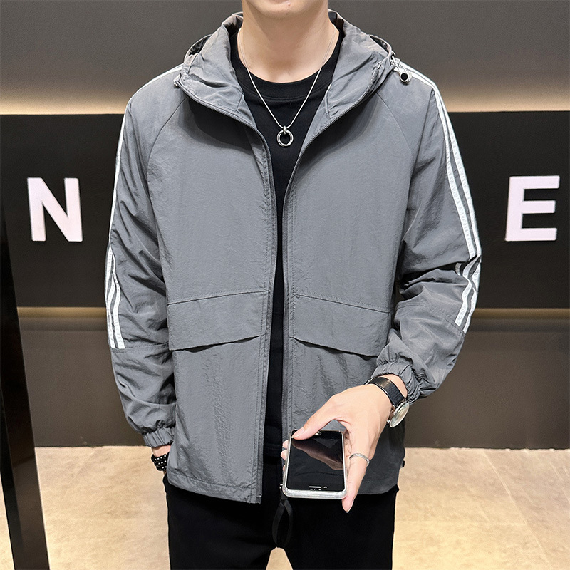 Spring and Autumn Men's Coat Trendy All-match Men's 2025 New Tooling Stitching Top Clothes Aviator Jacket for Men