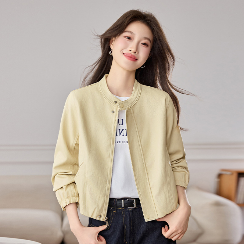 Women's Short Leather Jacket, Spring 2026 New Style, Fashionable and Stylish, Casual Retro Pu Leather Jacket, Trendy Top