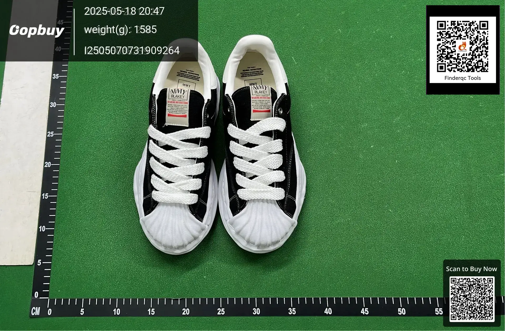 MMY BLAKEY White Black Leather Sneakers