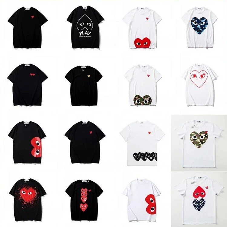 Comme des Garçons PLAY White Camo Heart T-Shirt