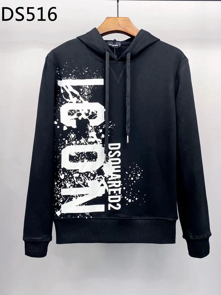 DS516 couple hooded sweater ICON letter autumn and winter round neck long sleeve bottoming shirt European style cross-border men's clothing printing